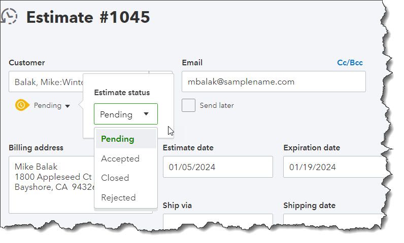 The Life of an Estimate in QuickBooks Online